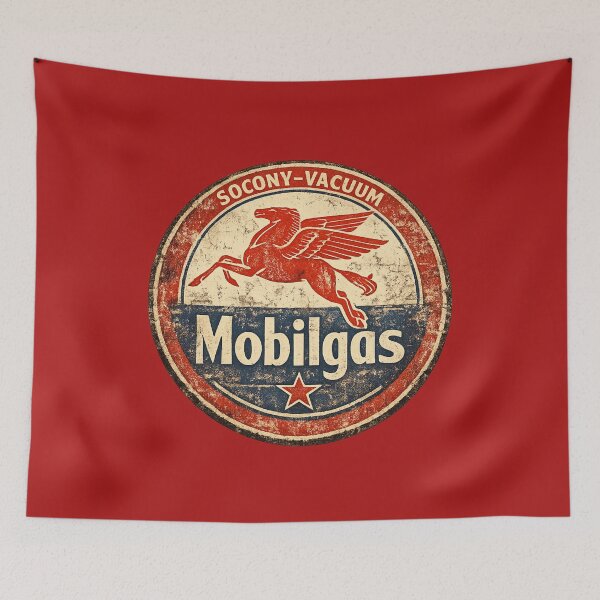 Item preview, Mobilgas - Vintage Mobil Oil Racing designed and sold by FutureTraveller.