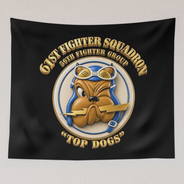 Item preview, 61st Fighter Squadron - 56th Fighter Group - 3D - Gold texts - V1 designed and sold by Military Insignia Products.