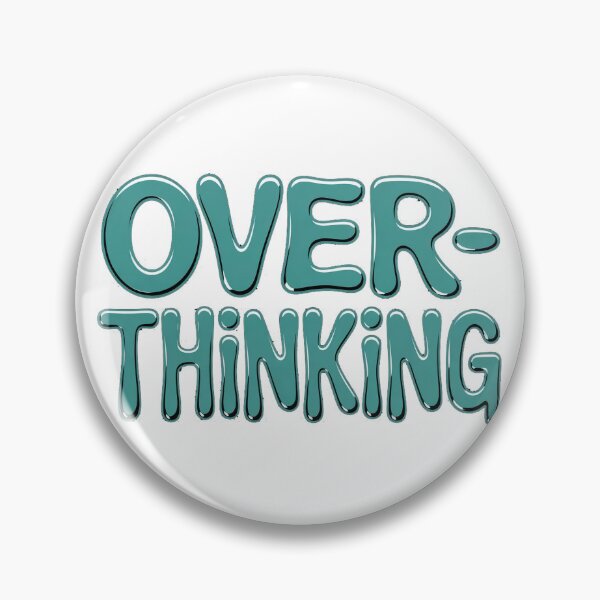 Item preview, Overthinking Liquid Metal Typography designed and sold by Thompika.