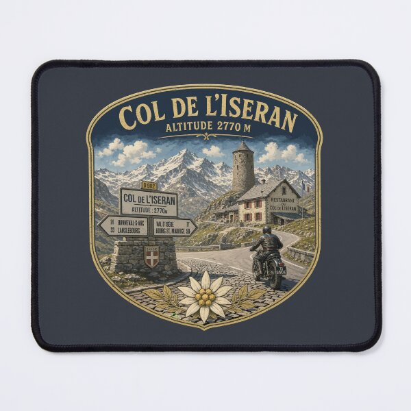 Item preview, Col de L'Iseran France Motorcycle Sticker TShirt 10 designed and sold by OuterShellUK.