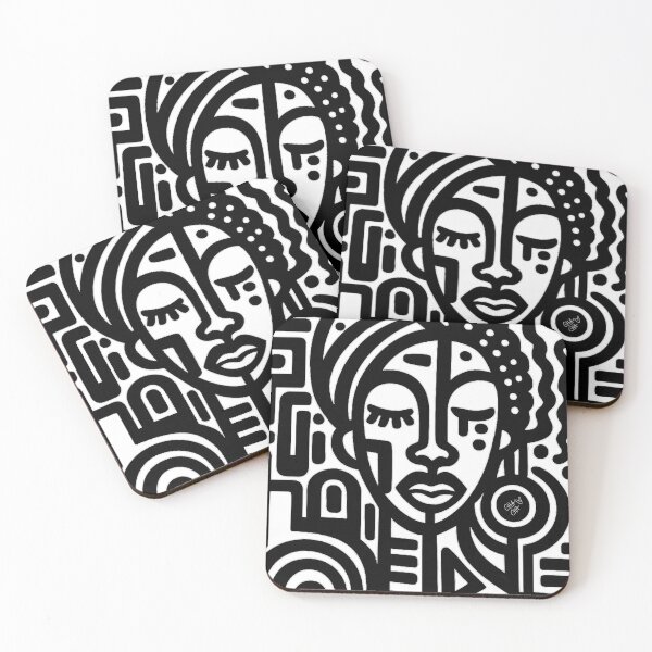 Item preview, Sacred | Afrocentric Abstract Portrait Art designed and sold by ChaChaCreates.
