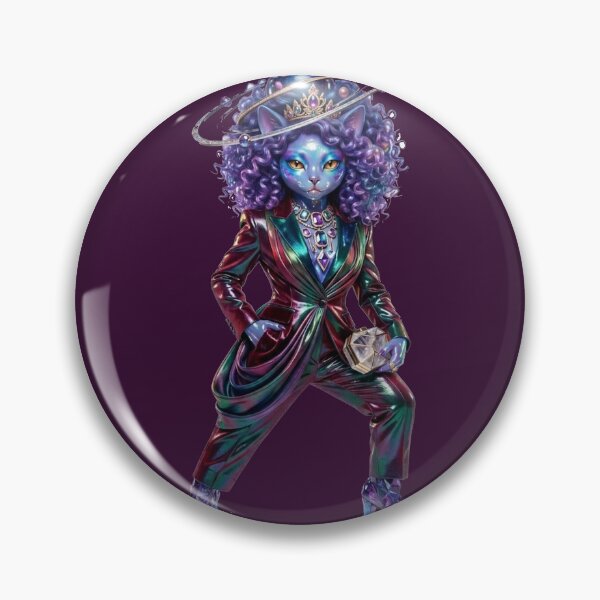 Item preview, Cosmic Metallic Suit Cat High Fashion Art designed and sold by ChaEmm_Studio.