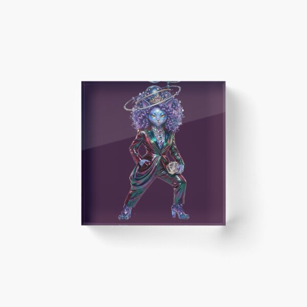 Item preview, Cosmic Metallic Suit Cat High Fashion Art designed and sold by ChaEmm_Studio.