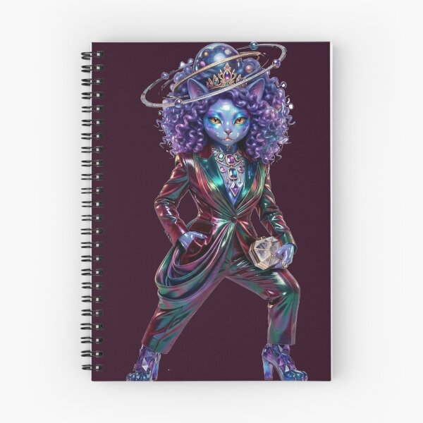 Item preview, Cosmic Metallic Suit Cat High Fashion Art designed and sold by ChaEmm_Studio.