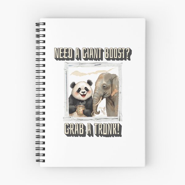 Item preview, Need a Giant Boost? Grab a Trunk! Funny Elephant and Panda Coffee Design designed and sold by TestudoDesign.