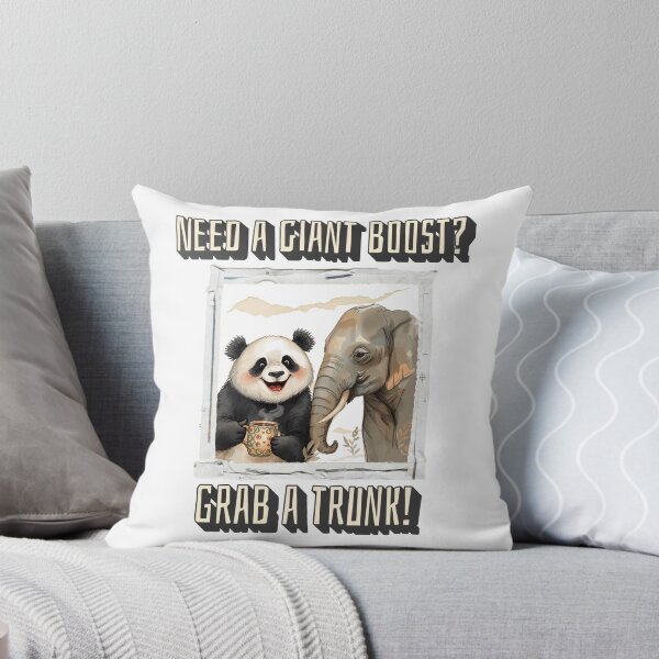 Item preview, Need a Giant Boost? Grab a Trunk! Funny Elephant and Panda Coffee Design designed and sold by TestudoDesign.