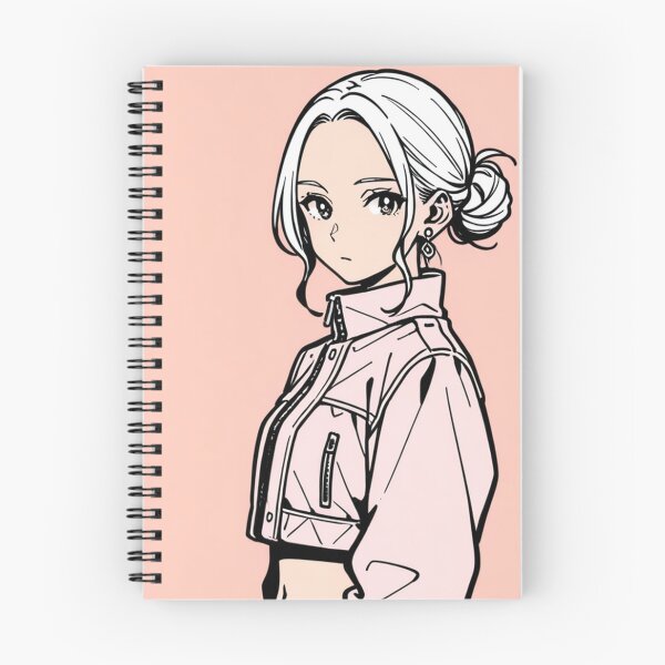 Item preview, Fashion - Woman in Pink Puffer Jacket Low Bun Anime designed and sold by AnimeShin.