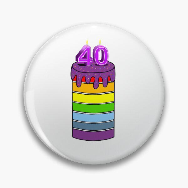 Item preview, 40th Birthday Cake And Candles designed and sold by Sartoris Art.