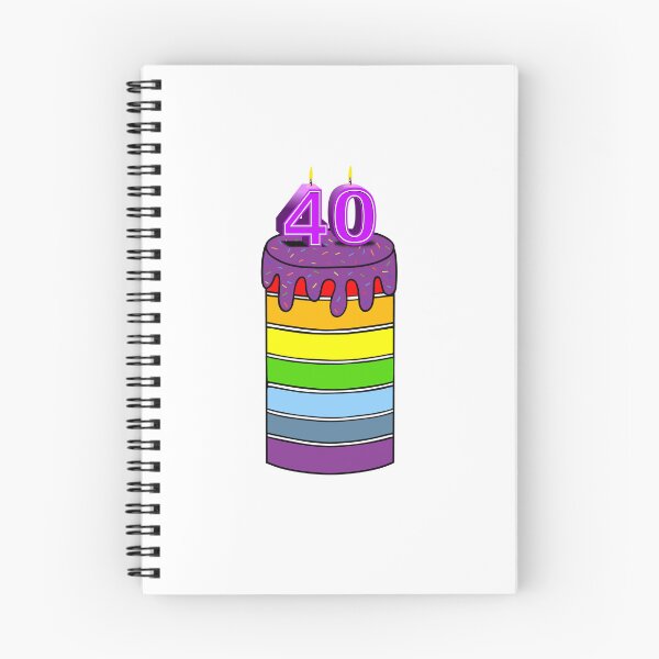 Item preview, 40th Birthday Cake And Candles designed and sold by Sartoris Art.