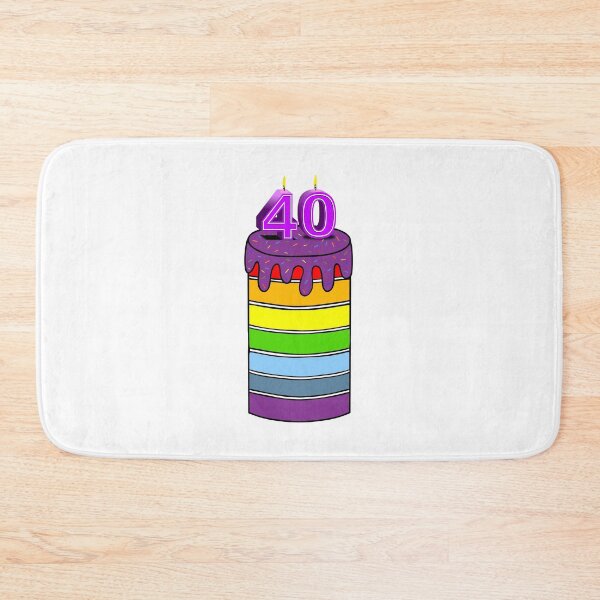 Item preview, 40th Birthday Cake And Candles designed and sold by Sartoris Art.