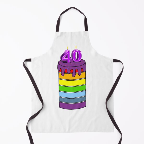 Item preview, 40th Birthday Cake And Candles designed and sold by Sartoris Art.