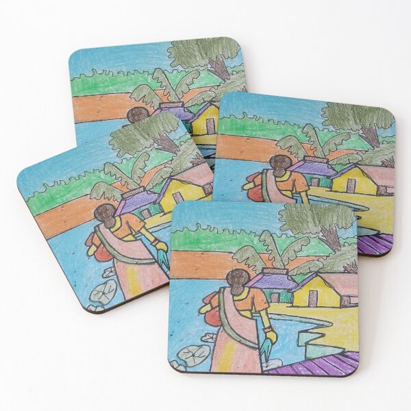 Item preview, Village Dreams: A Child's Rural India Sketch designed and sold by Prachodayat Artworks.