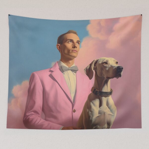 Item preview, Dog in a pink jacket and bow designed and sold by anytka.