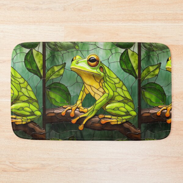Item preview, Stained Glass Tree Frog Tropical Rainforest Decor designed and sold by pinkal.