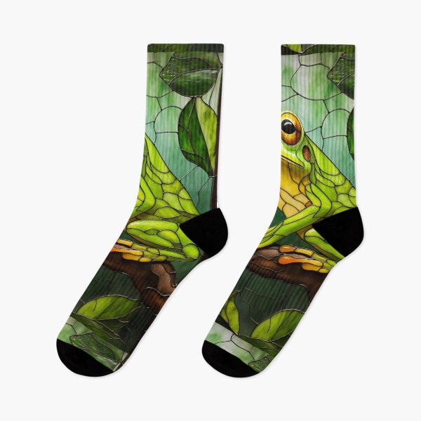 Item preview, Stained Glass Tree Frog Tropical Rainforest Decor designed and sold by pinkal.