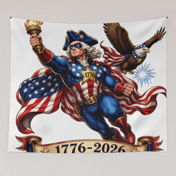 Item preview, Washington Superhero Patriotic 250th Anniversary  designed and sold by Zara Art House.