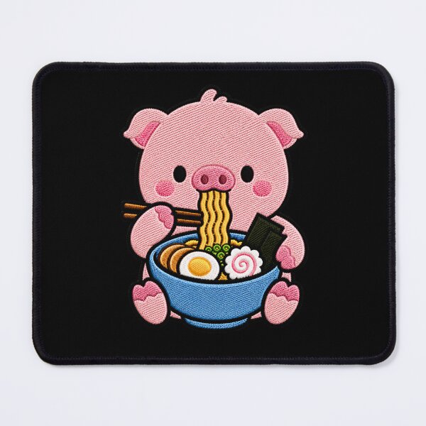 Item preview, Kawaii Pig with Ramen designed and sold by ColorSplash123.