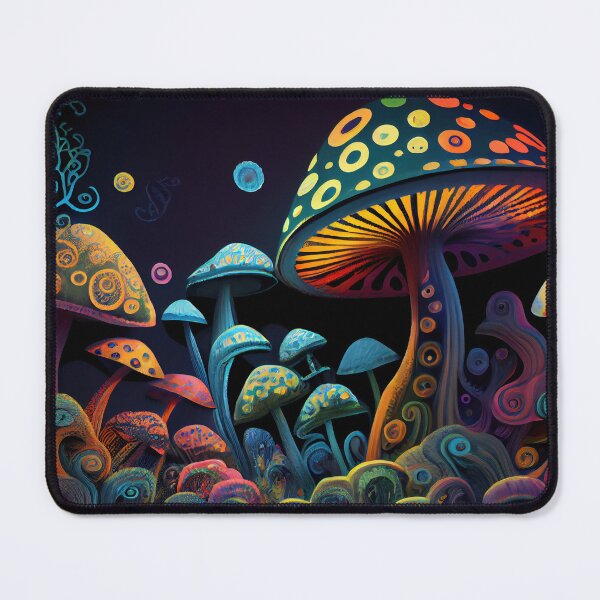 Item preview, Magic mushrooms. Psychedelic hallucination. Vibrant illustration. 60s 70s hippie colorful art designed and sold by anytka.