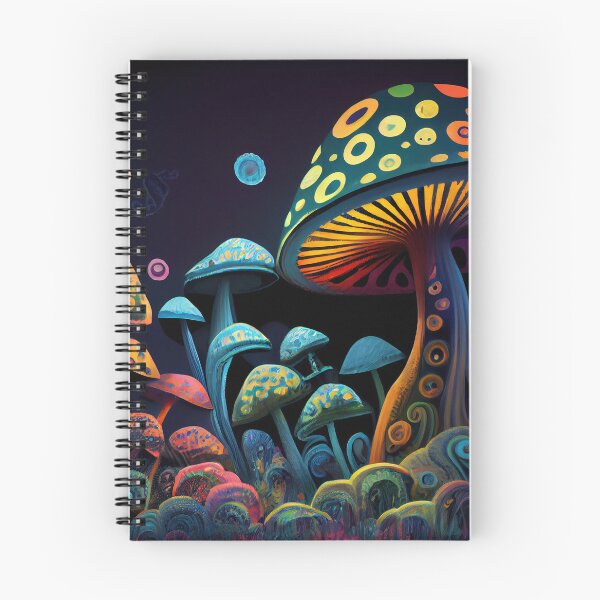 Item preview, Magic mushrooms. Psychedelic hallucination. Vibrant illustration. 60s 70s hippie colorful art designed and sold by anytka.