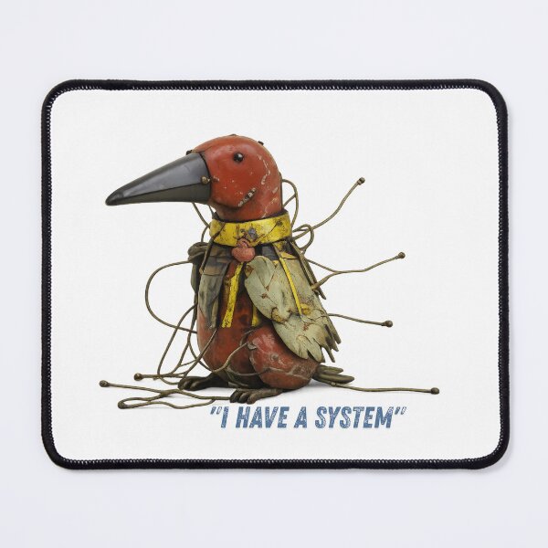 Item preview, I Have a System Funny Bird Shirt - Recycled Metal Folk Art Animal Design designed and sold by lazydogonline.