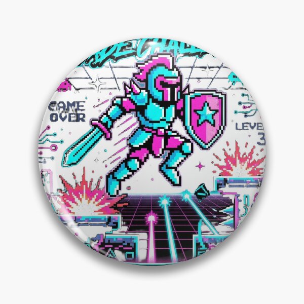 Item preview, Cyber Knight Arcade Challenge Pixel Art designed and sold by UrbanVoid Studio.