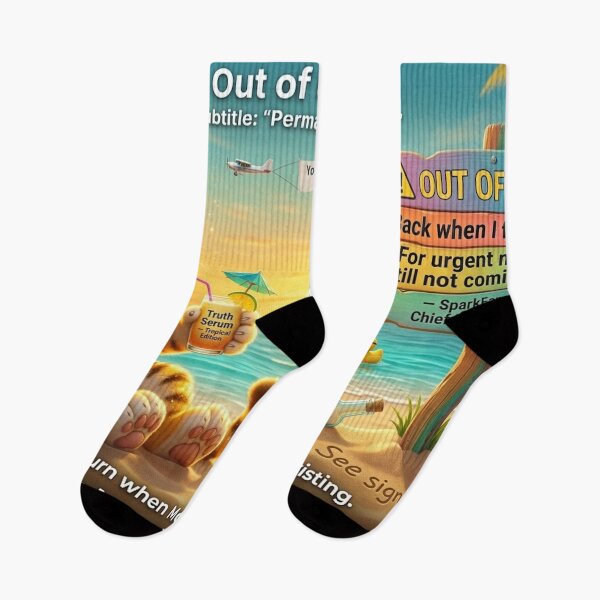 Item preview, NeoTig SparkFang Out of Office Permanently Probably — Funny Vacation Humor Art designed and sold by NeoTigLuna.