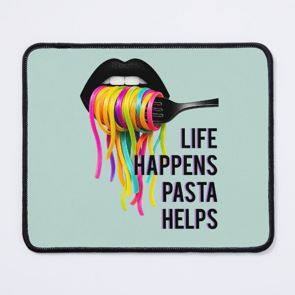 Item preview, Life Happens Pasta Helps -Italian Food Quote Tee designed and sold by GraphicComet.