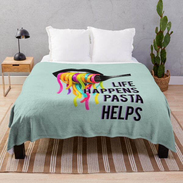 Item preview, Life Happens Pasta Helps -Italian Food Quote Tee designed and sold by GraphicComet.