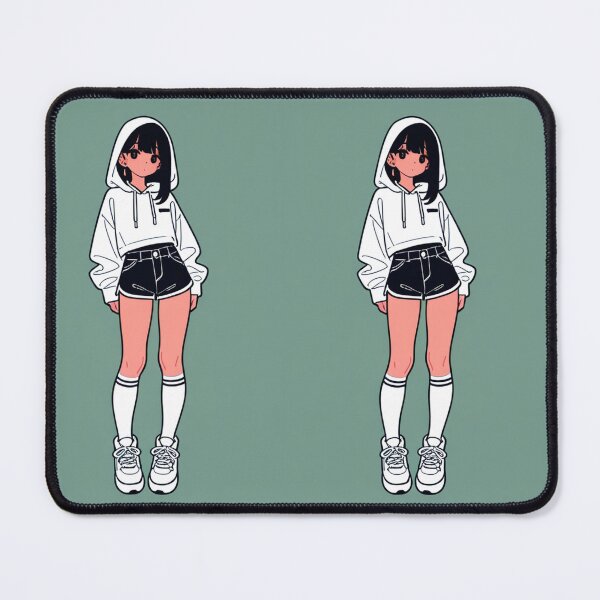 Item preview, Fashion - Woman in White Hoodie Casual Streetwear Look designed and sold by AnimeShin.