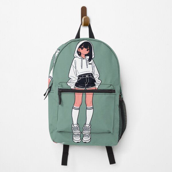 Item preview, Fashion - Woman in White Hoodie Casual Streetwear Look designed and sold by AnimeShin.