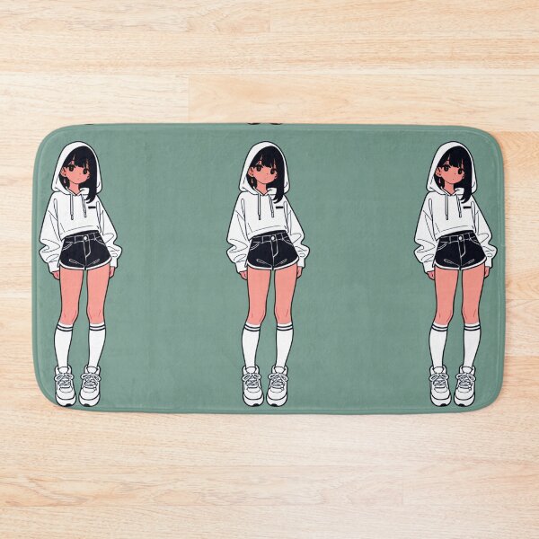 Item preview, Fashion - Woman in White Hoodie Casual Streetwear Look designed and sold by AnimeShin.