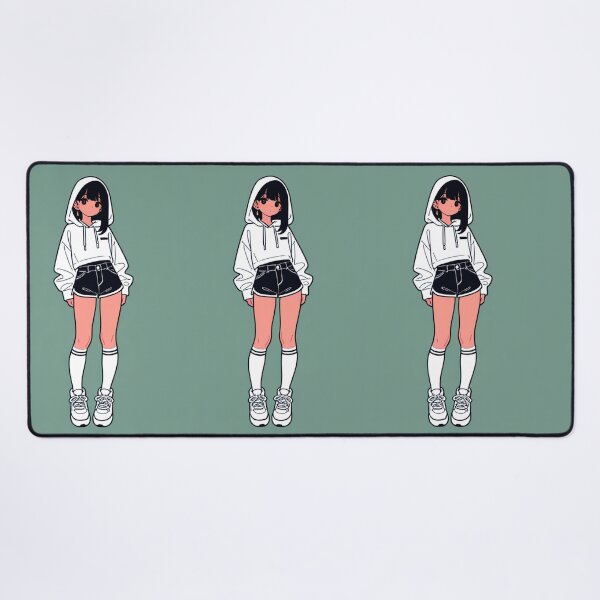 Item preview, Fashion - Woman in White Hoodie Casual Streetwear Look designed and sold by AnimeShin.