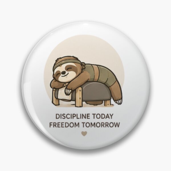 Item preview, Discipline Today Freedom Tomorrow | Sloth Pilates Reformer Gift designed and sold by rafaorlando.
