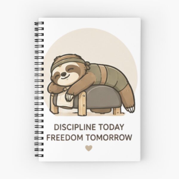 Item preview, Discipline Today Freedom Tomorrow | Sloth Pilates Reformer Gift designed and sold by rafaorlando.