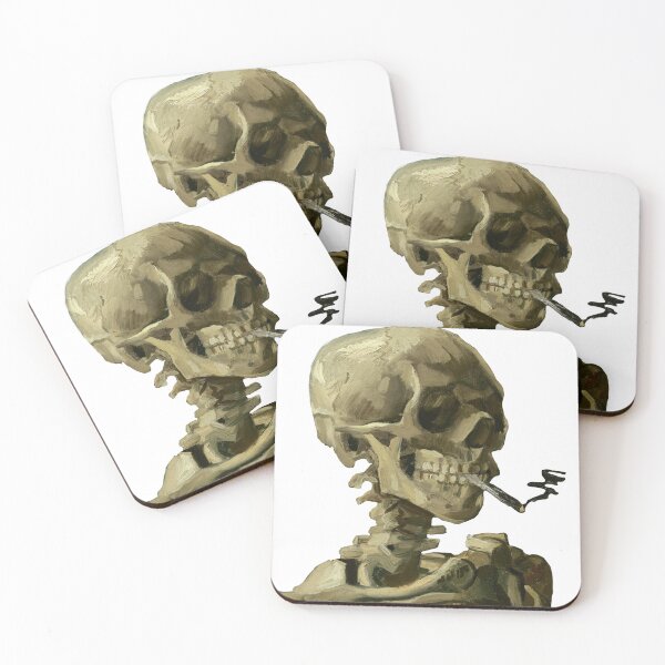 Item preview, Skull of a Skeleton with Burning Cigarette - Vincent van Gogh designed and sold by Exhumed Archives.