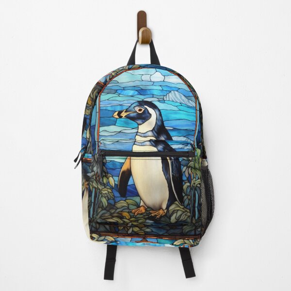 Item preview, Stained Glass Penguin Coastal Nautical Decor designed and sold by pinkal.