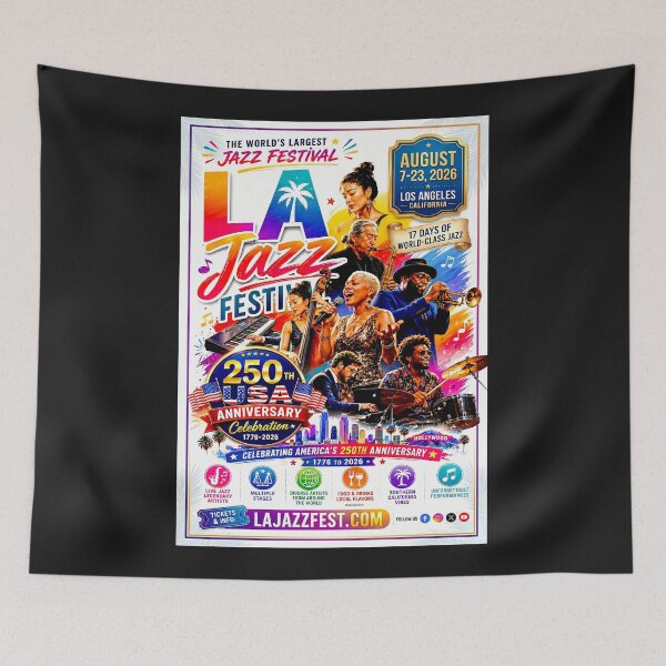 Item preview, LA JAZZ FESTIVAL - Aug. 7-23, 2026 - Celebrating 250th USA Anniversary designed and sold by DBM Photo Art 1.