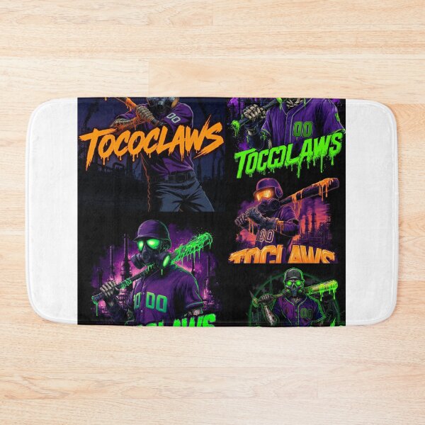 Item preview, TOCOCLAWS Zombie Slugger: Biohazard Red Gas Mask Baseball Throw Blanket designed and sold by TOCOCLAWS.