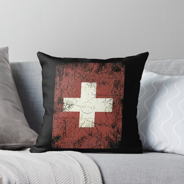 Item preview, Vintage Switzerland Flag Distressed Swiss Pride Alpine Heritage Shirt designed and sold by ArcaneArtistry.