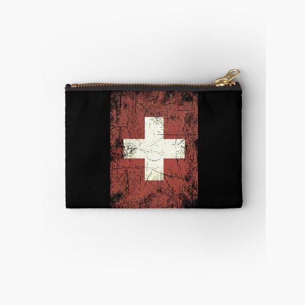 Artikelvorschau, Vintage-Shirt mit Schweizer Flagge im Used-Look – Stolz auf die Schweiz und das alpine Erbe entworfen und verkauft von ArcaneArtistry.