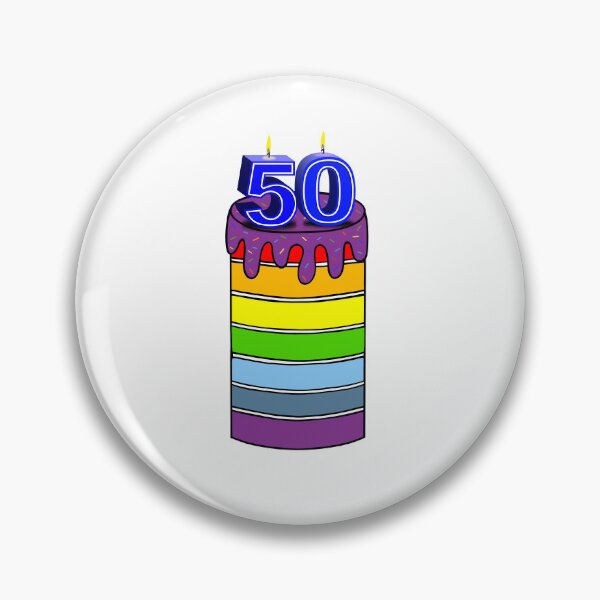 Item preview, 50th Birthday Cake And Candles designed and sold by Sartoris Art.