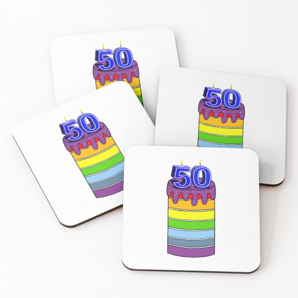 Item preview, 50th Birthday Cake And Candles designed and sold by Sartoris Art.