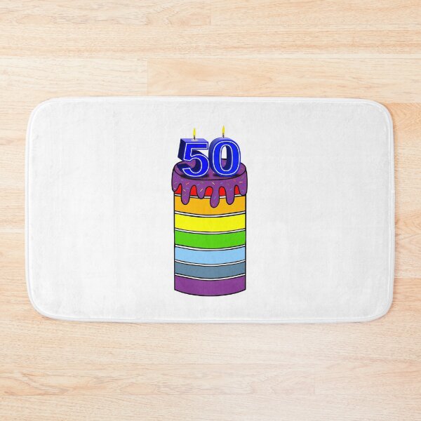 Item preview, 50th Birthday Cake And Candles designed and sold by Sartoris Art.