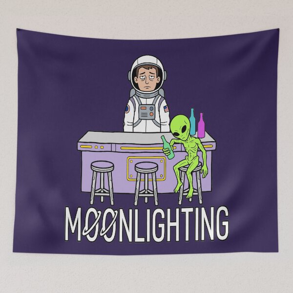 Item preview, Moonlighting - Depressed Astronaut Bartender designed and sold by Regal Rev.