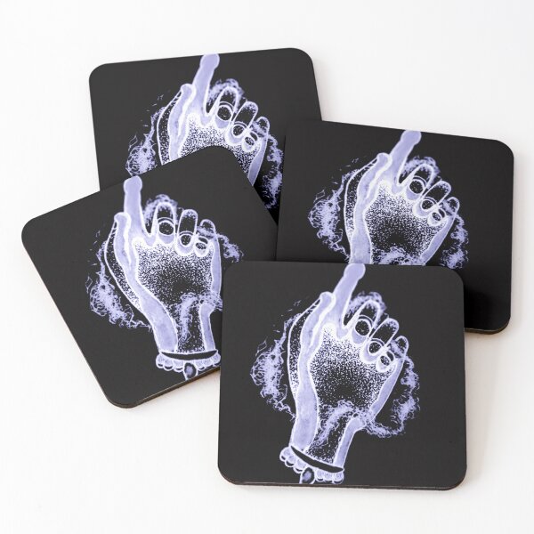 Item preview, Mystical Hand Pointing - Dotwork Neo-Traditional  lilac Art designed and sold by Ideniquo.