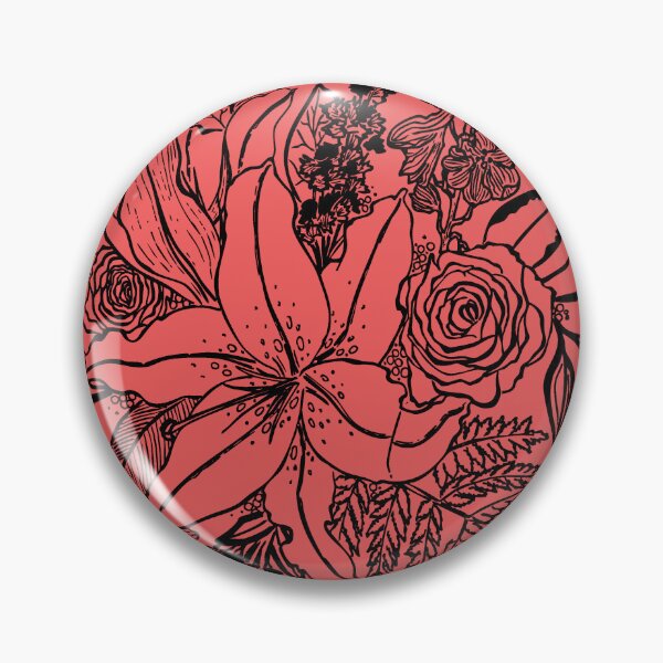 Item preview, Inkborne Bouquet  - Neon Red designed and sold by DancingMotifs.