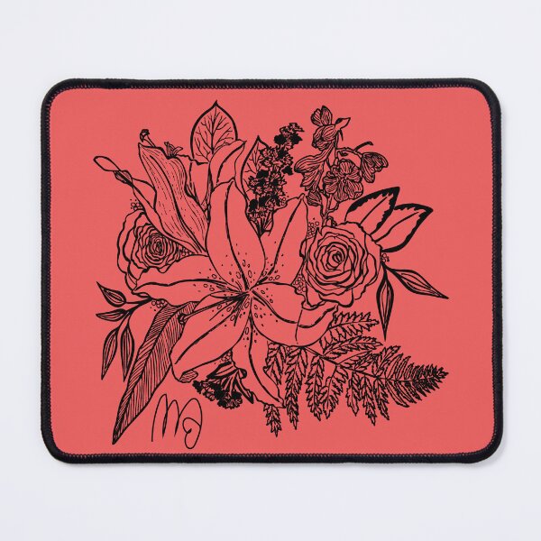 Item preview, Inkborne Bouquet - Neon Red designed and sold by DancingMotifs.