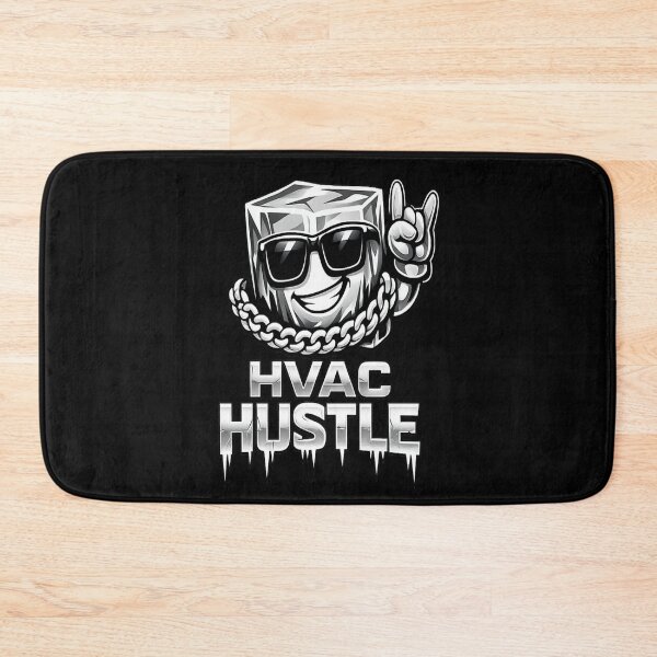 Item preview, HVAC Hustle Ice Cube Mascot - Funny HVAC Tech Cooling & Heating Design designed and sold by FrozenHeat97.