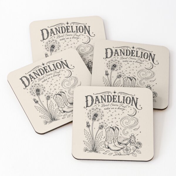 Item preview, Dandelion, Vintage Wildflower, Indie Folk Style, Cowgirl Boots, Country Aesthetic designed and sold by toongstudio.