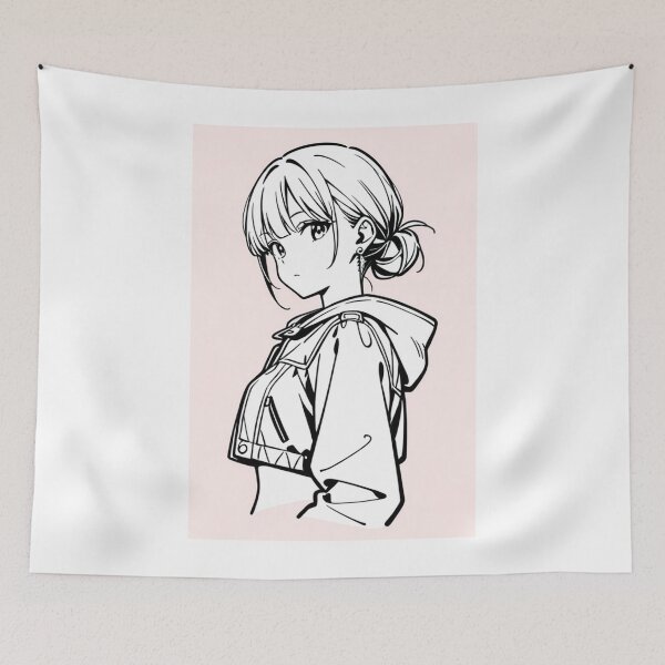 Item preview, Fashion - Woman in White Puffer Jacket Low Bun Anime Variant 3 designed and sold by AnimeShin.